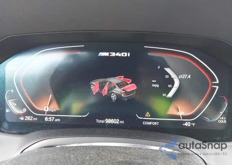 2021 BMW 3 Series M340I z USA, uszkodzony, nr VIN 3MW5U7J06M8B92311